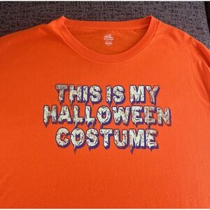 Celebrate HALLOWEEN "This Is My Halloween Costume" Glow In Dark! Shirt Men's XXL